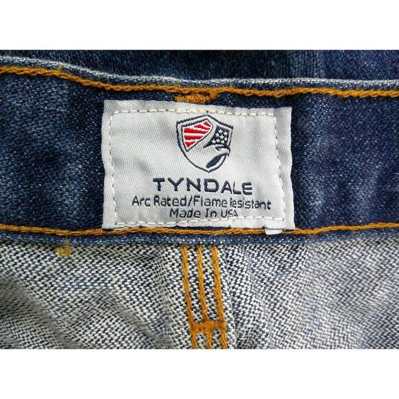 Tyndale FR Jeans Men's 44x29 (Tag 46x30) Dark Wide Leg FRMC 23CAL CAT2 NFPA2112 - Picture 11 of 12